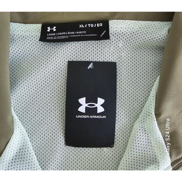 Under Armour Loose Jacket Full Zip Olive Green Moisture Wicks Women's XL - Picture 7 of 8